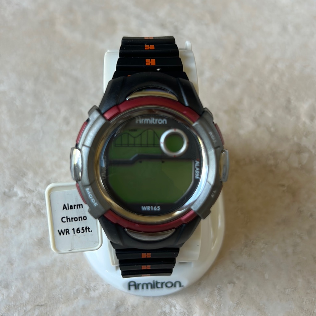 Vintage Armitron digital men's watch photographed for a marketplace listing